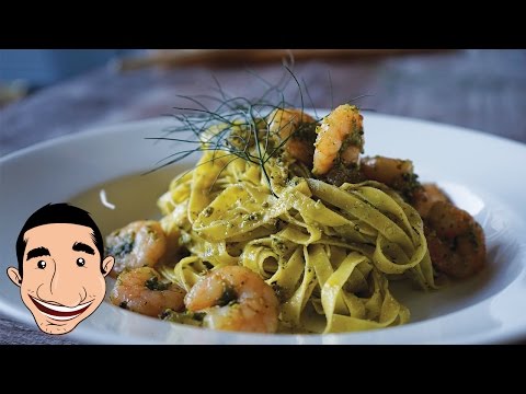 PRAWN PASTA | How To Make PRAWNS (Shrimp) & PISTACCHIO Pasta | Seafood Pasta Recipe