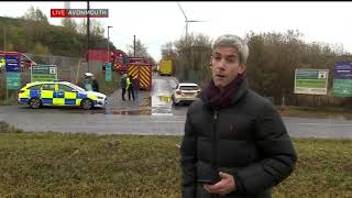 Explosion at a water treatment works at Avonmouth near Bristol