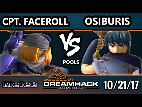 DHDEN17 Melee - Captain Faceroll (Sheik) Vs. Osiburis (Marth) - SSBM Singles Pools