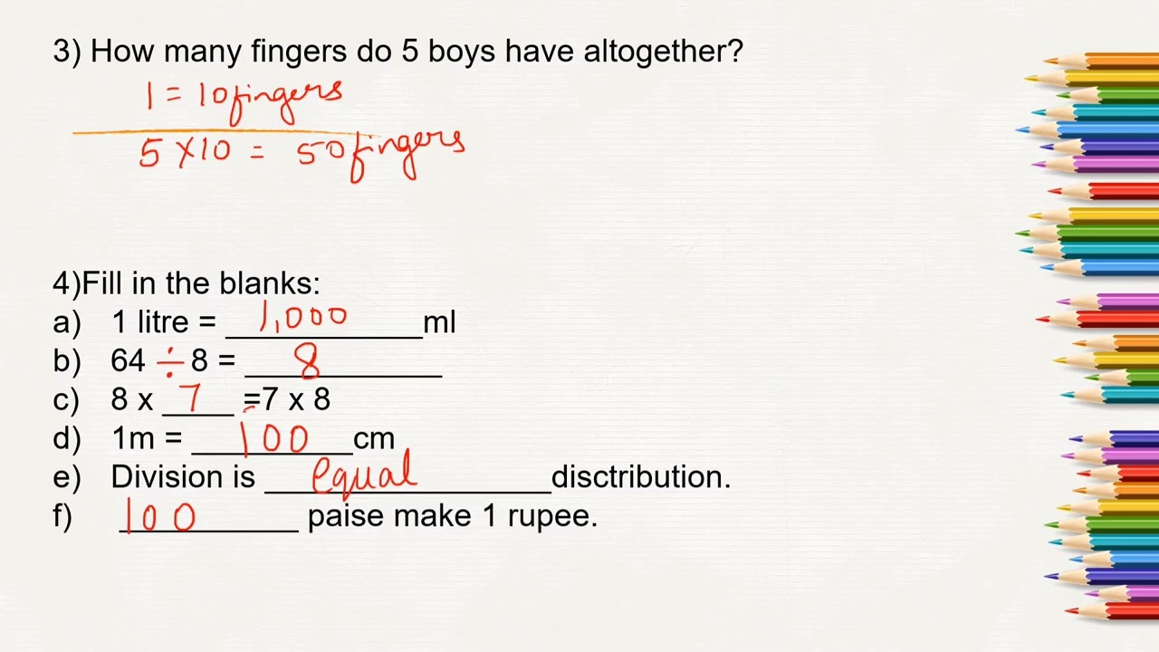 Class 2|Math|mid-term practice question paper #cbse