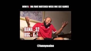 How Bama Fans Watched The Week One SEC Games (2016)