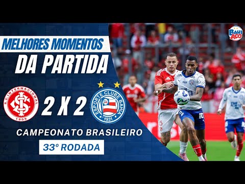 Internacional 2 x 2 Bahia: Watch the goals and highlights of the match.