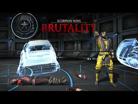 MKX - all variations scorpion combos into brutality