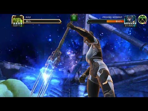 proxima midnight all special attack and ability marvel contest of champion