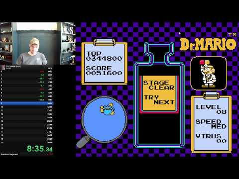 Dr. Mario NES 0-20 speed run (35:48)