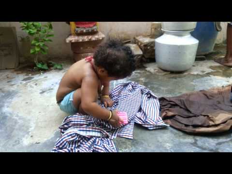 Cloths washing@ baby arshitha