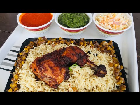 Kuwaiti Style Chicken Majboos Recipe | How to make Chicken Majboos | Chicken Majboos With Sidedishes