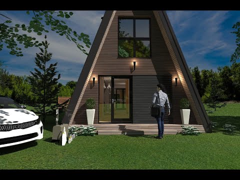 Cabana tip A Frame #195   2 dormitoare si o baie