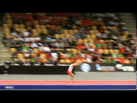 BLR Dzmitry Navaselau 2nd pass Prelims 15 16 Mens Tumbling 2015 World Age Group Competition Denmark