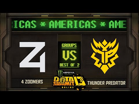 4Zoomers vs Thunder Predator Game 1 - Monster Energy Dota Summit 13 Online NA/SA: Group - Moxxi,Neph