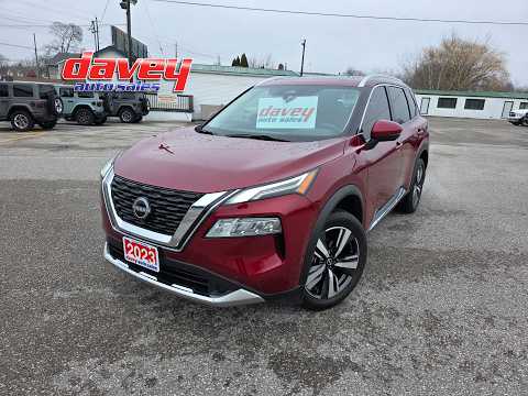 2023 Nissan Rogue AWD Platinum in Red for sale at Davey Auto Sales Oshawa South in Oshawa, ON