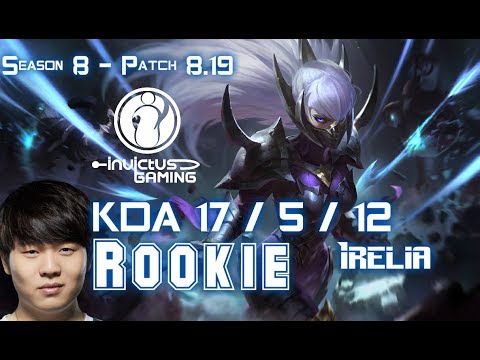 IG Rookie IRELIA vs FIZZ Mid - Patch 8.19 KR Ranked