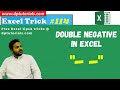 Use Of Double Negative In Excel Formulas || Excel Tricks || Excel Tips