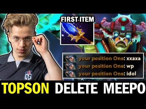 TOPSON delete MEEPO with Perfect Counter — Fast Scepter Elder Titan Dota 2