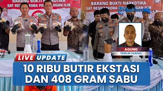 Peredaran Sabu di Ogan Ilir Terungkap, Polres Musnahkan 10 Ribu Butir Ekstasi dan 408 Gram Sabu
