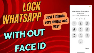How to lock without face id | how to lock whatsapp without face id in iphone | ios 16.6 | iphone