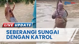 Video Viral Warga Enrekang Seberangi Sungai Pakai Katrol & Sarung karena Tak Ada Akses Jembatan