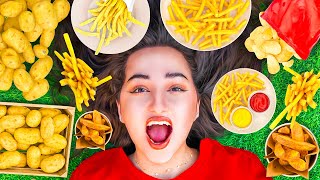 اختي ميمي عاشت على البطاطس لمده 24 ساعه | حققت حلمها????