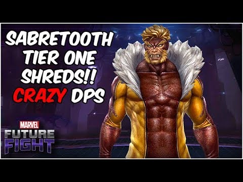 SABRETOOTH IS A LEGIT BEAST!! (Build & Gameplay) X-Force Update - Marvel Future Fight