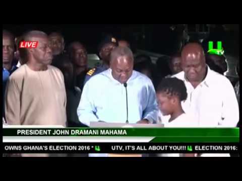 Election 2016: President Mahama’s concession speech