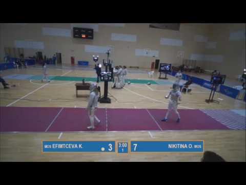 Т16 Ефимцева К. - НИкитина О. Сабля юниоры, юниорки / личные соревнования (Красная дорожка)
