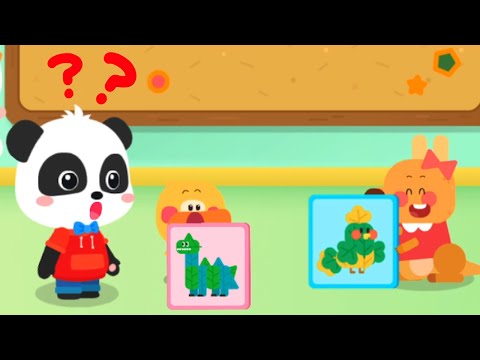Little Panda's Learning Academy #26 - Join Kiki and Learn to Make a Leaf Collage - BabyBus Games