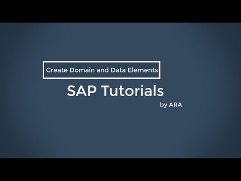 Create Domain and Data Element - SAP ABAP