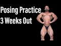 Physique Update | 185lbs | Bodybuilding Posing Practice - 3 Weeks Out