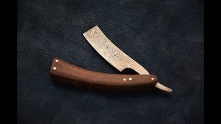 Making Razor From Damascus Steel To Shaving