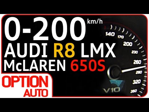 ★ 0-200 km/h • Audi R8 LMX vs McLaren 650S (Option Auto)