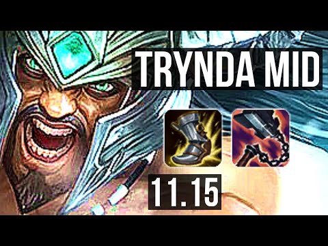 TRYNDAMERE vs SEJUANI (MID) | 3/0/8, 700+ games, Rank 9 Trynda | KR Grandmaster | v11.15