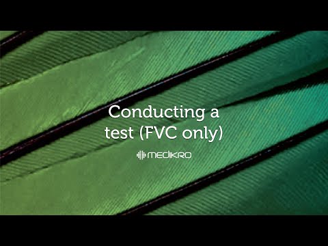 Conducting a test (FVC only) - Medikro Software