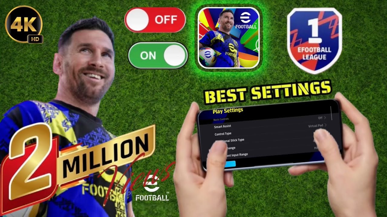100% Best Play Settings In Efootball 2025 Mobile || Best Setting eFootball 2025  🔥🔥🔥