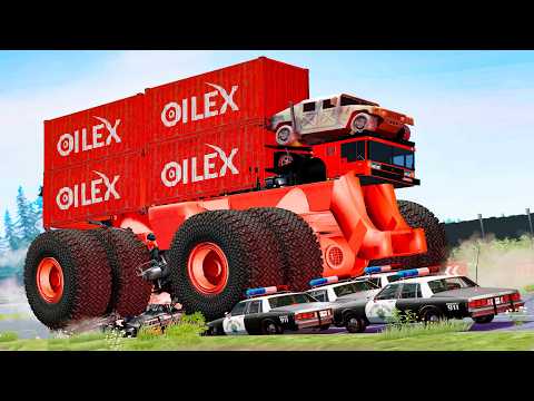 Giants Machines Crushes Cars #30 - Beamng drive