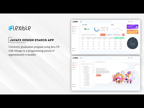Javafx design stock application css, sass, mongo database, json