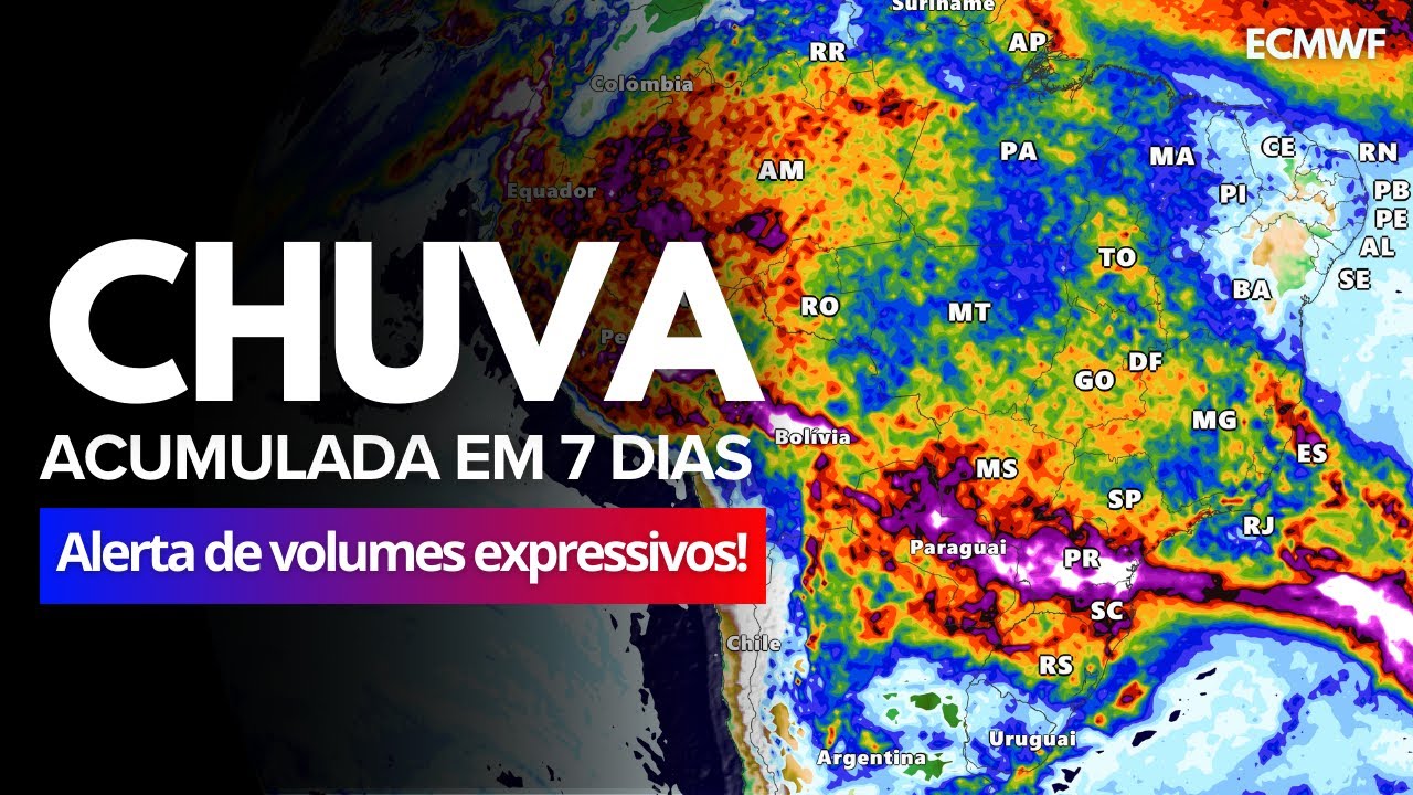08/12/24 PREVISÃO DA CHUVA DA SEMANA PARA TODO BRASIL: CICLONE SE FORMARÁ NA ALTURA DO SUDESTE