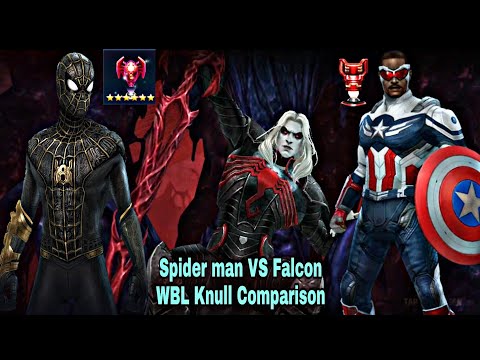 Spider man VS Falcon WBL Knull Comparison - Marvel Future Fight