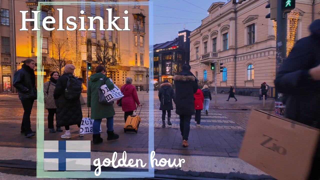 Walk Through Helsinki After Rain 🌧️ | Golden Hour City Rush & Peaceful Eira Sunset | 4K Walk |