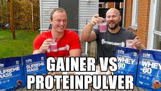Gainer vs proteinpulver: Vad är skillnaden