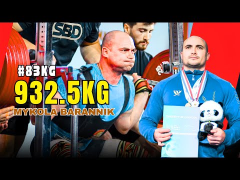 Mykola Barannik - 1st Place 932.5Kg Total 83Kg - IPF World Powerlifting Championship 2024