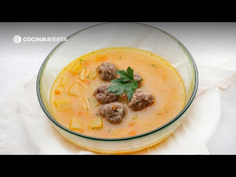 Sopa de albóndigas | Plato de cuchara de Karlos Arguiñano, fácil y reconfortante