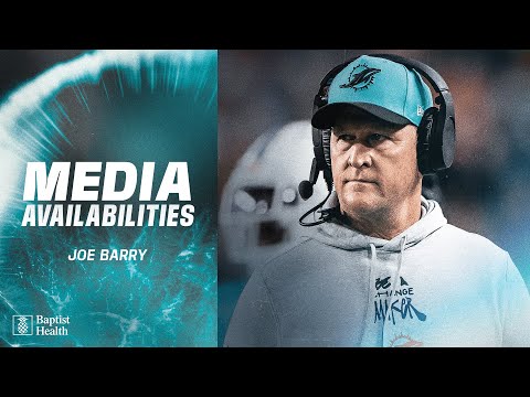Joe Barry meets with the media | Miami Dolphins