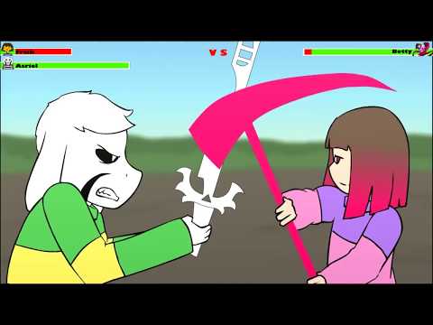 Frisk vs Betty with healthbars