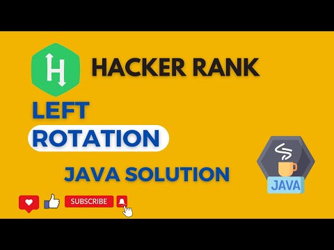 Left Rotation Hacker Rank Solution Java Hackerranksolutions