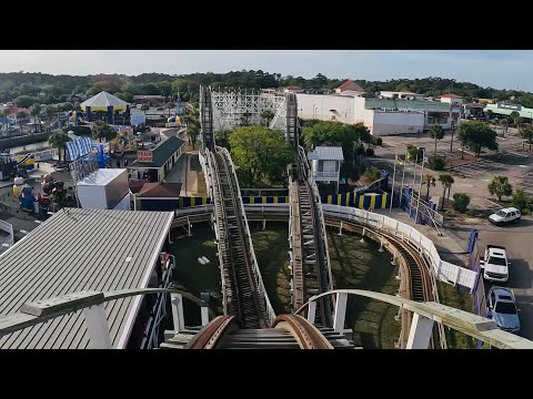 On-ride point of view of Swamp Fox