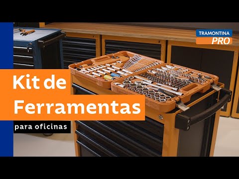Kit de Ferramentas para Oficinas 176 Peças com Maleta TRAMONTINA PRO-44952176 - Video