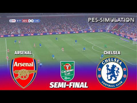 Arsenal vs Chelsea | EFL Carabao Cup Semi-Final | PES 2021 Simulation