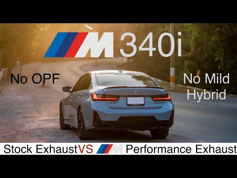 BMW M340i LCI Stock Exhaust VS M Performance Exhaust sound test