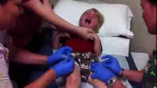 Jacob gets 6 vaccination shots at once! Ouch!!