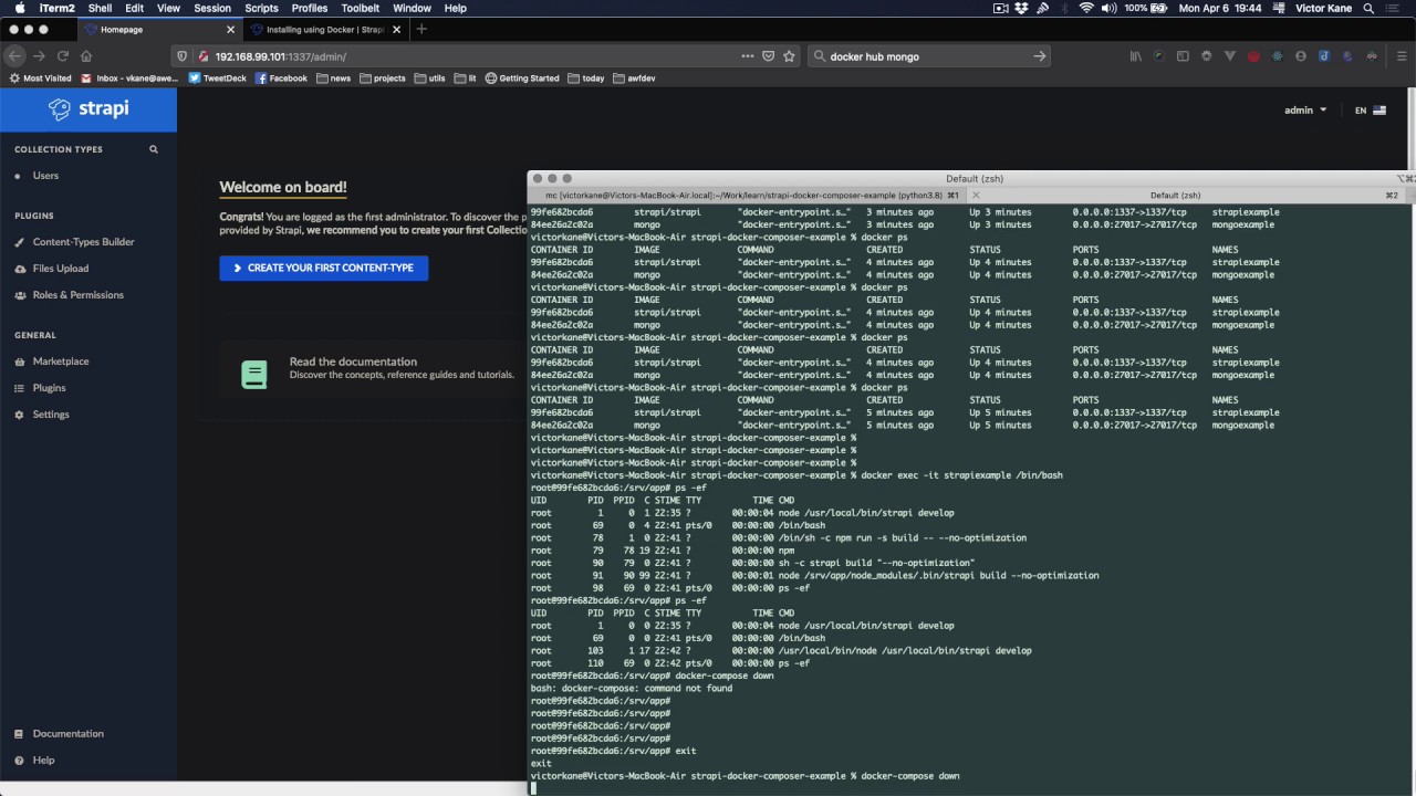 strapi docker compose example